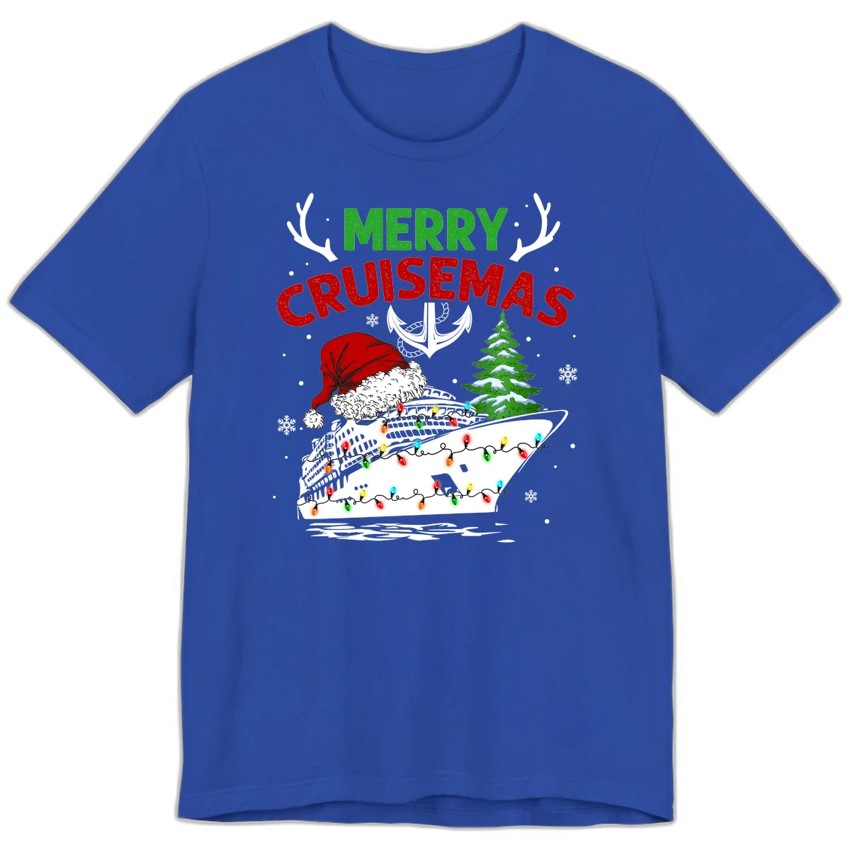 Merry Cruisemas Christmas Cruise Premium T-Shirt in True Royal