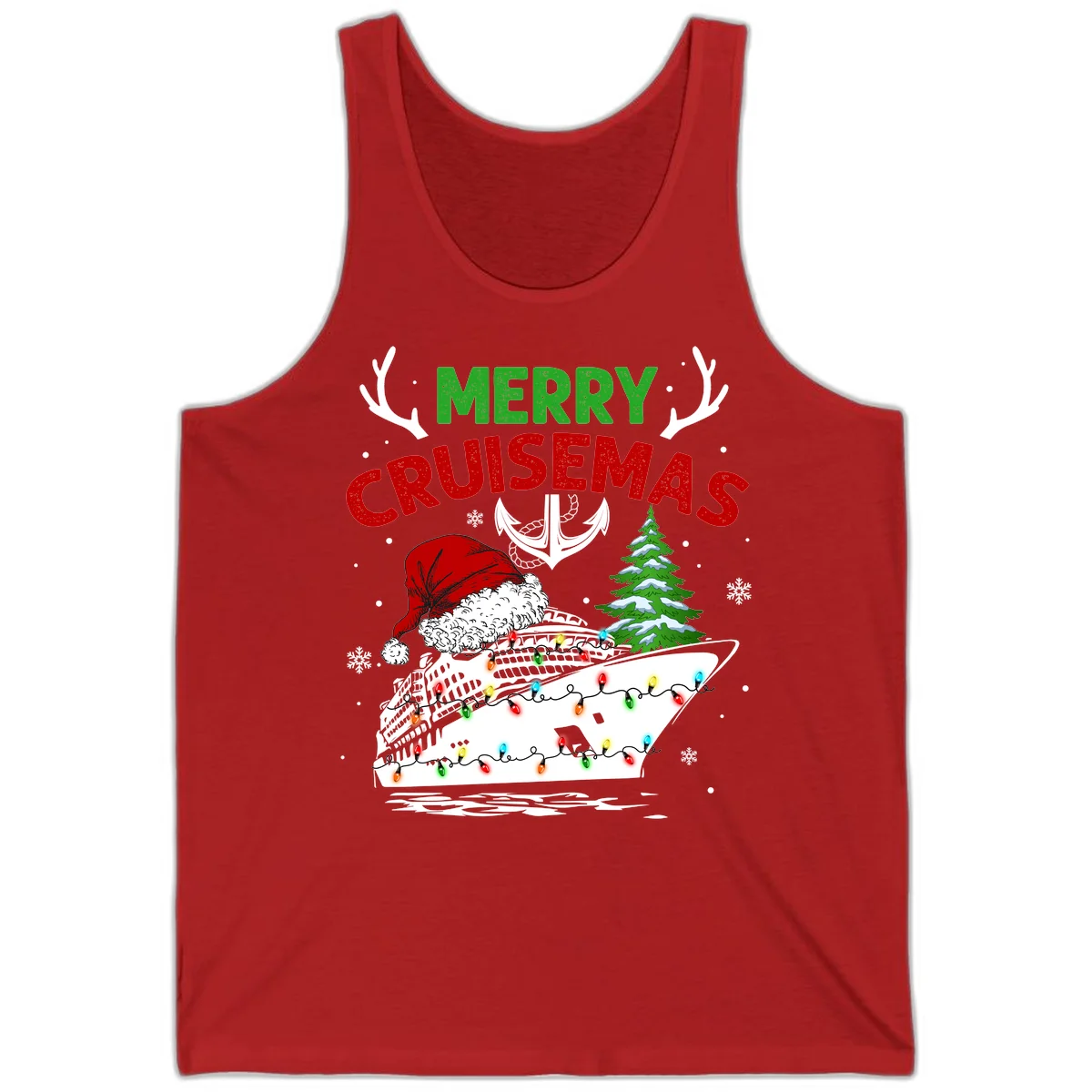 Merry Cruisemas Holiday Tank Top in Red
