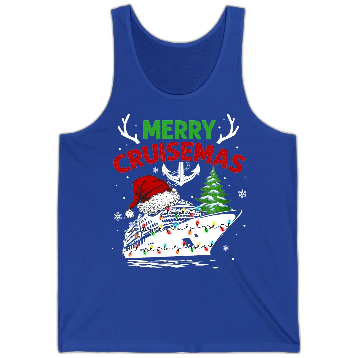 Merry Cruisemas Holiday Tank Top in True Royal