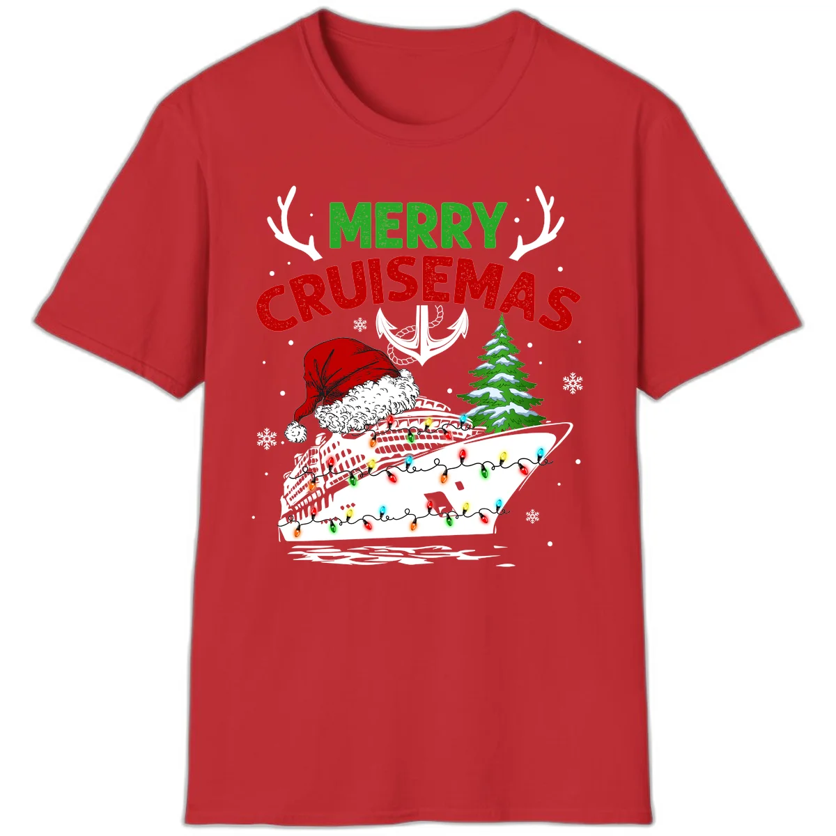 Merry Cruisemas Holiday Cruise T-Shirt in Red