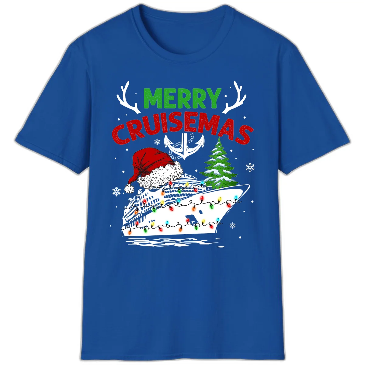 Merry Cruisemas Holiday Cruise T-Shirt in Royal