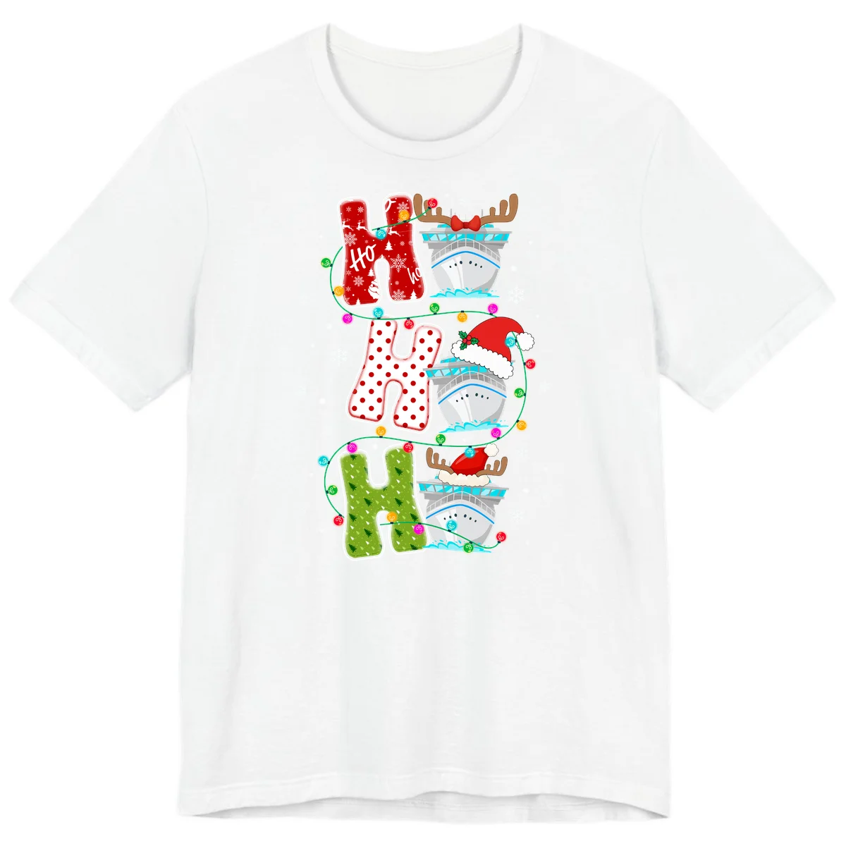Ho Ho Ho Cruise Christmas Premium T-Shirt in White
