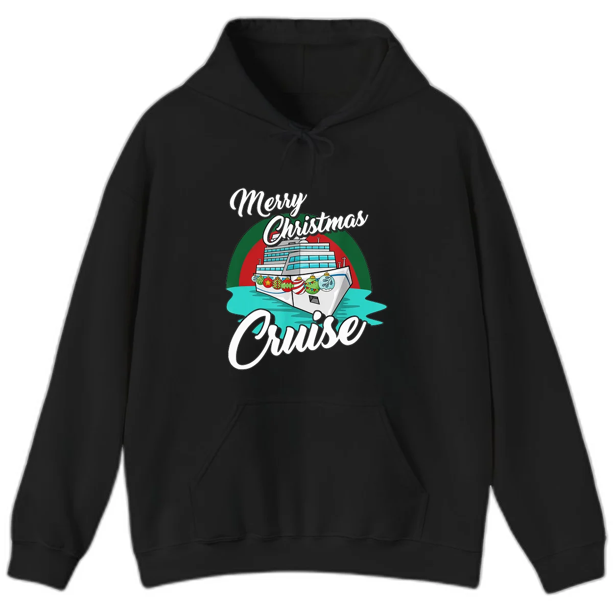 Merry Christmas Cruise Hoodie in Black