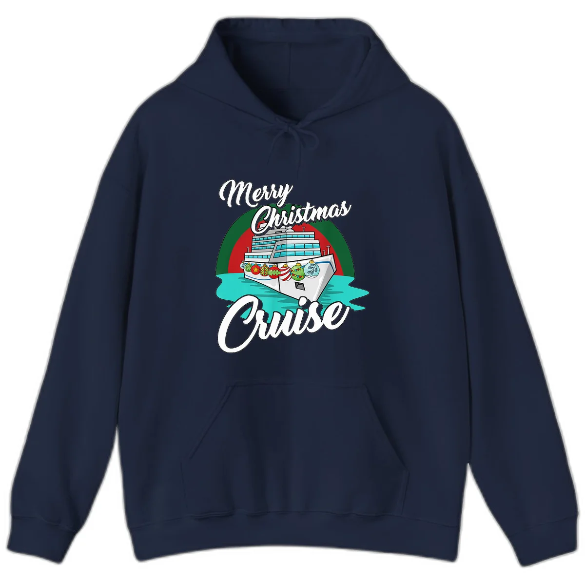 Merry Christmas Cruise Hoodie in Navy
