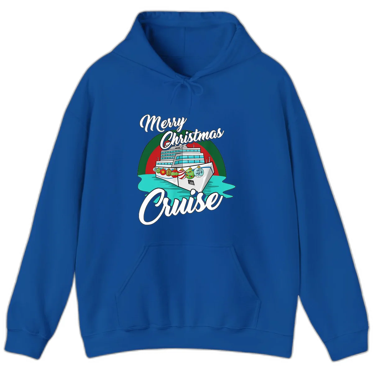 Merry Christmas Cruise Hoodie in Royal