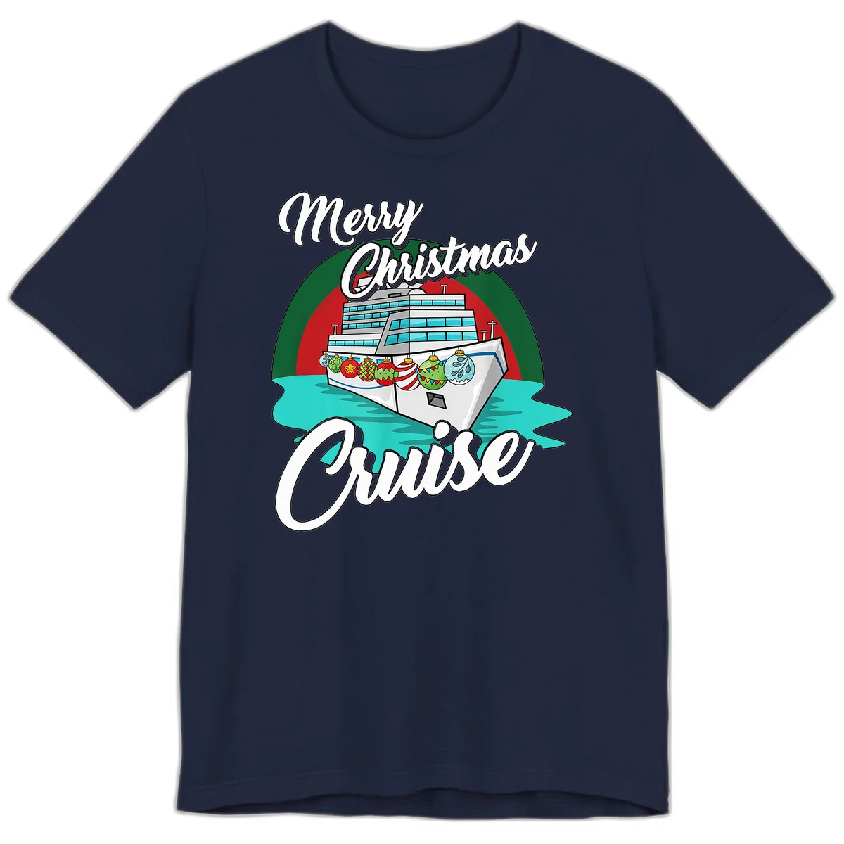 Merry Christmas Cruise Premium T-Shirt in Navy