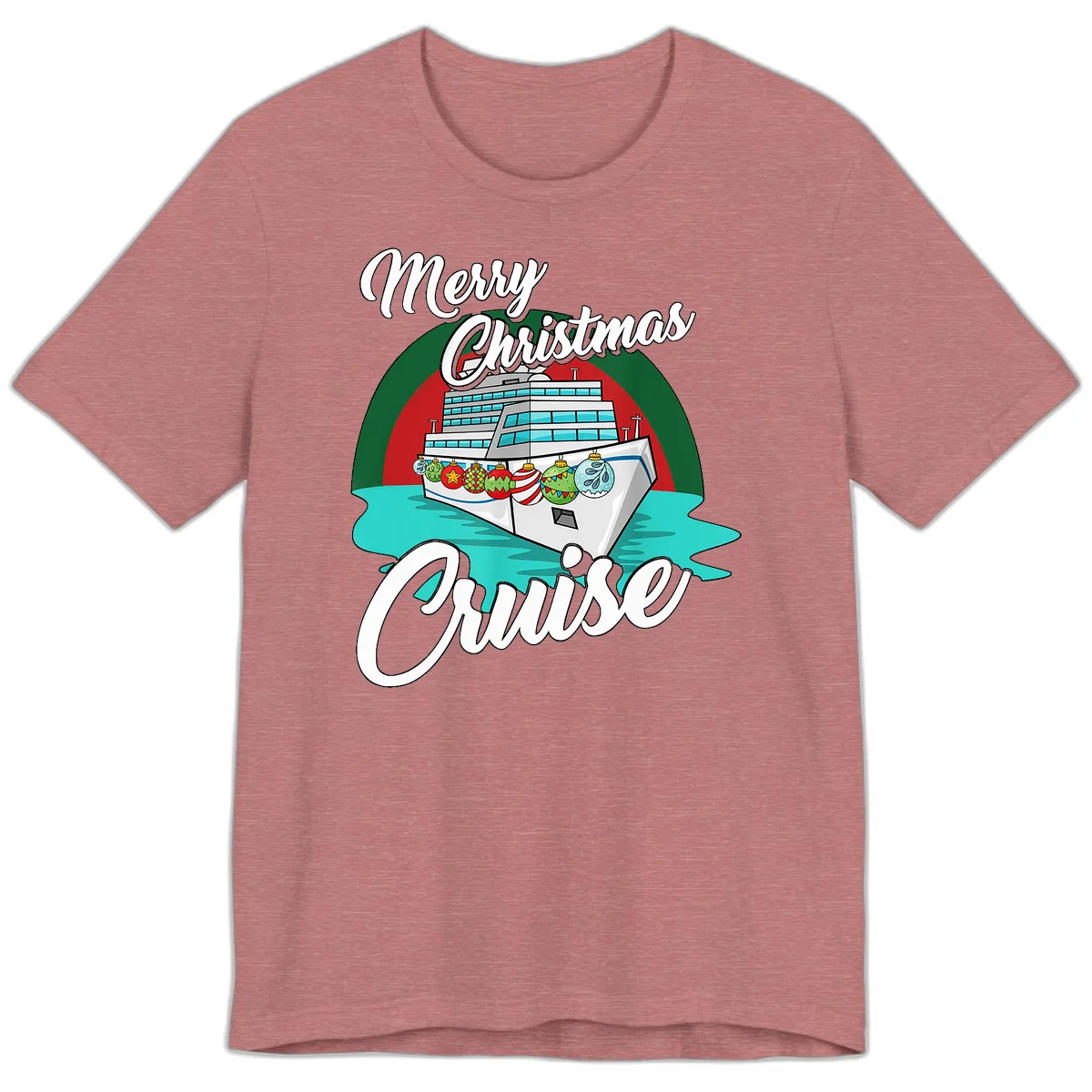 Merry Christmas Cruise Premium T-Shirt in Heather Mauve