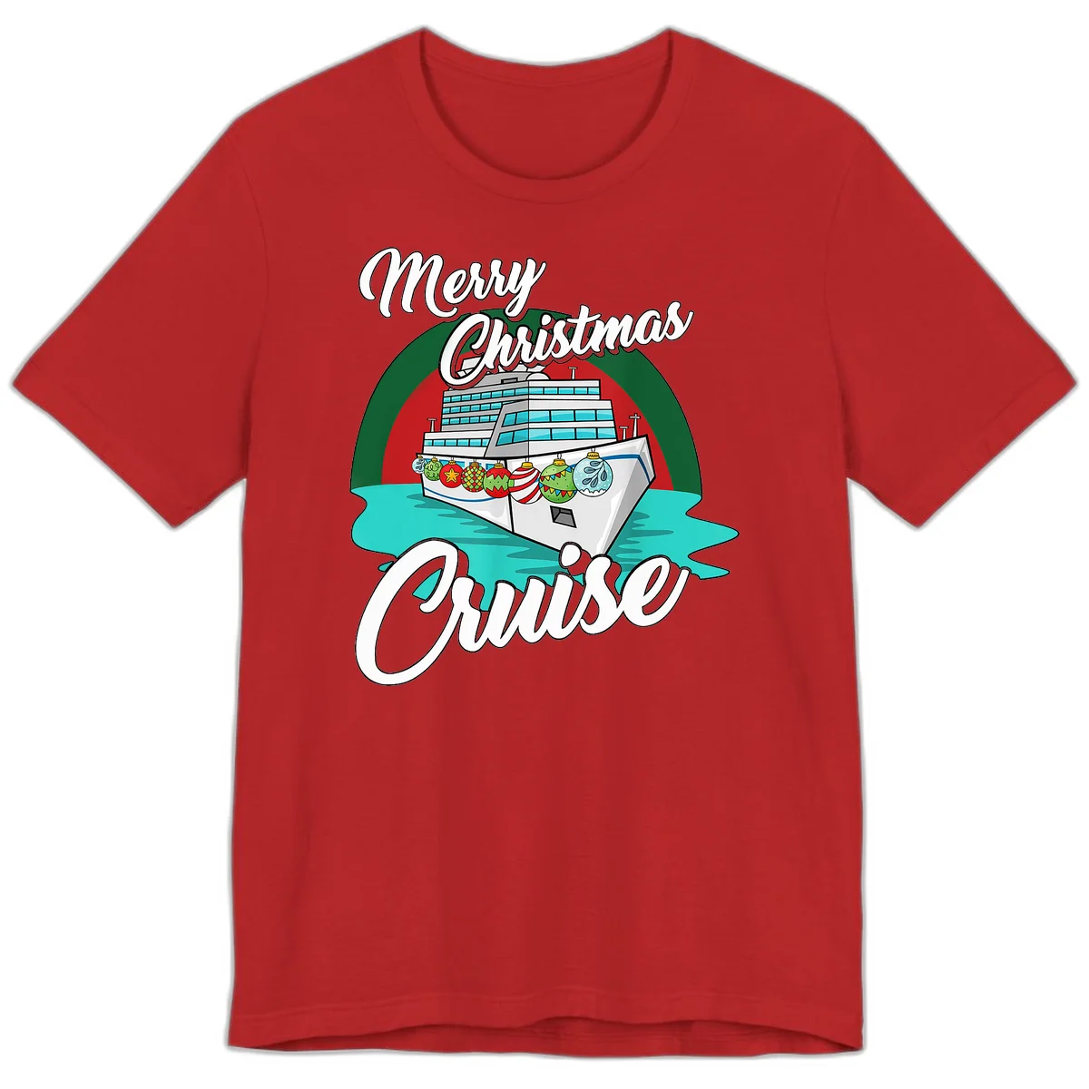 Merry Christmas Cruise Premium T-Shirt in Red