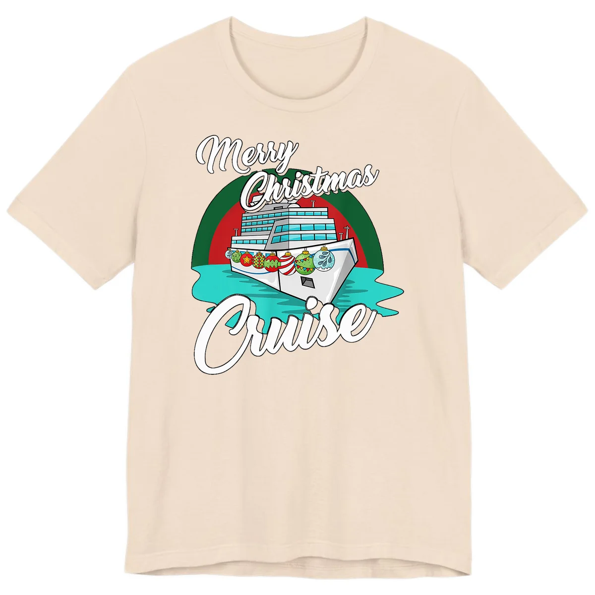Merry Christmas Cruise Premium T-Shirt in Soft Cream