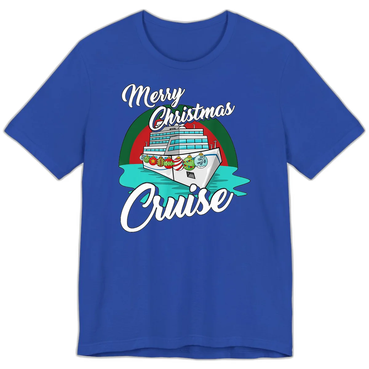Merry Christmas Cruise Premium T-Shirt in True Royal