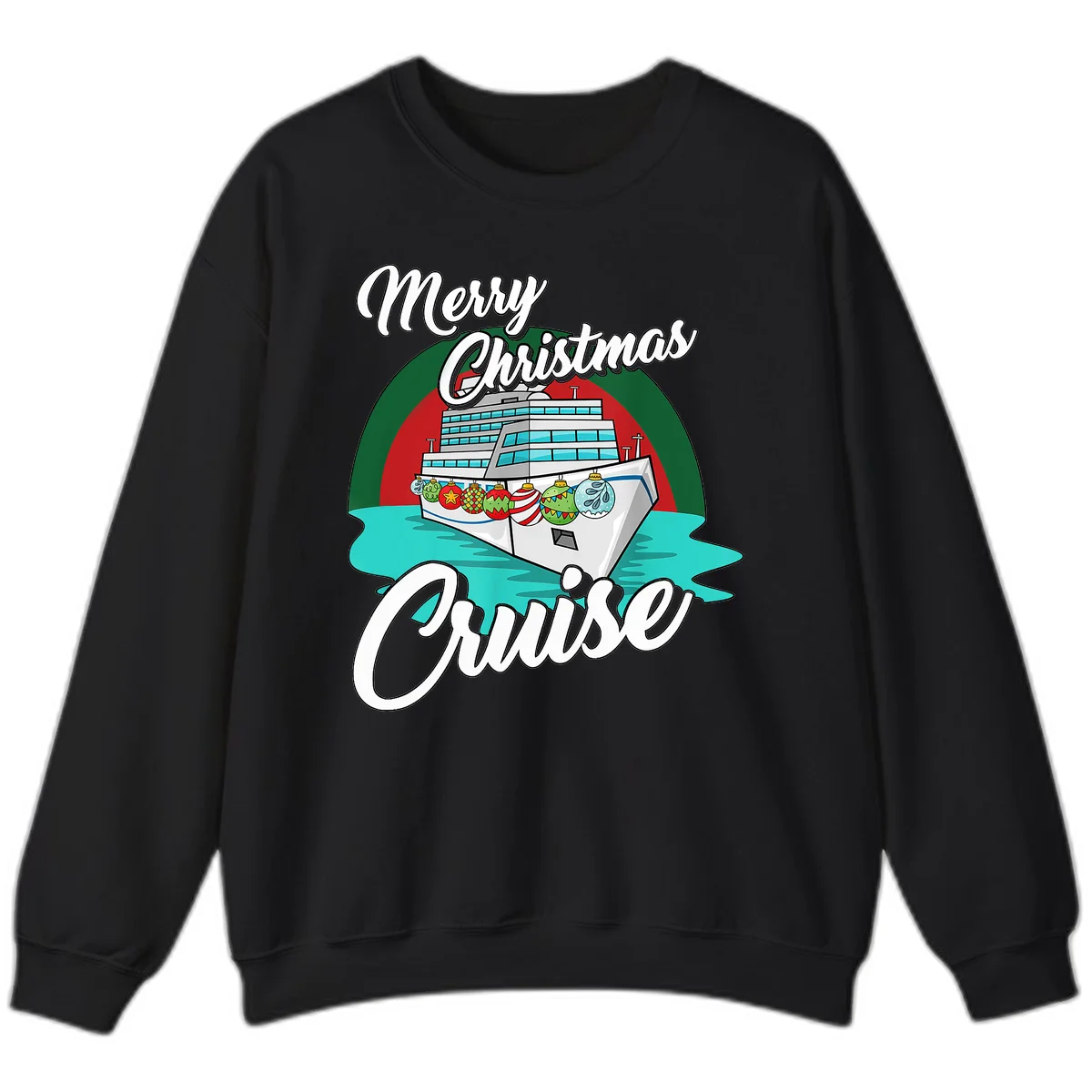 Merry Christmas Cruise Sweatshirt in Black
