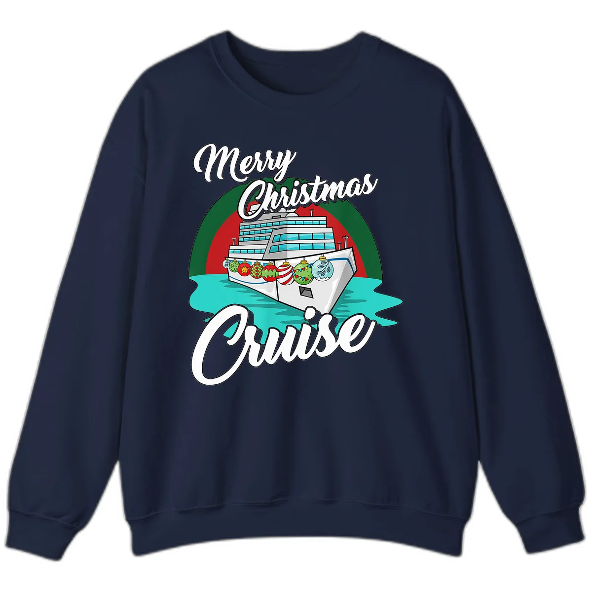 Merry Christmas Cruise Sweatshirt in Navy