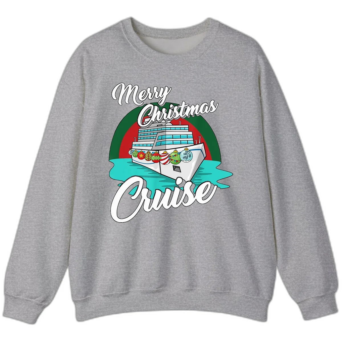 Merry Christmas Cruise Sweatshirt in Sport Grey