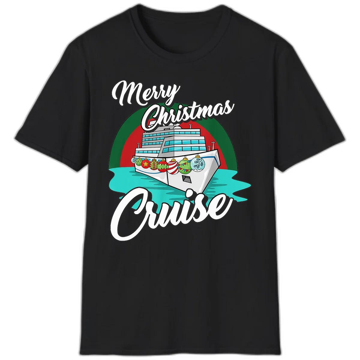 Merry Christmas Cruise T-Shirt in Black