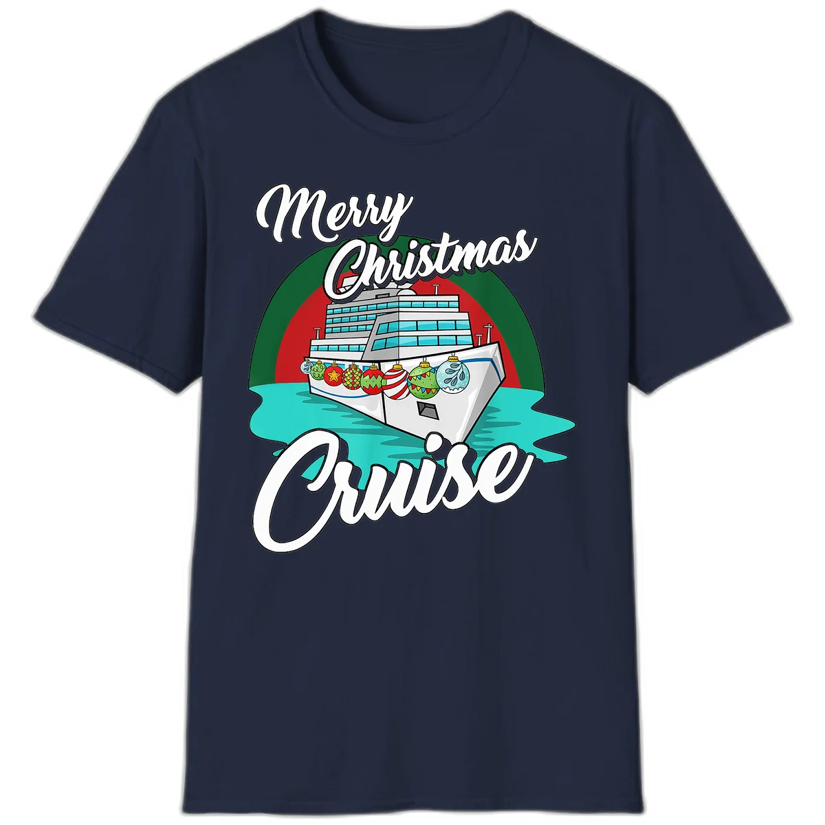 Merry Christmas Cruise T-Shirt in Navy