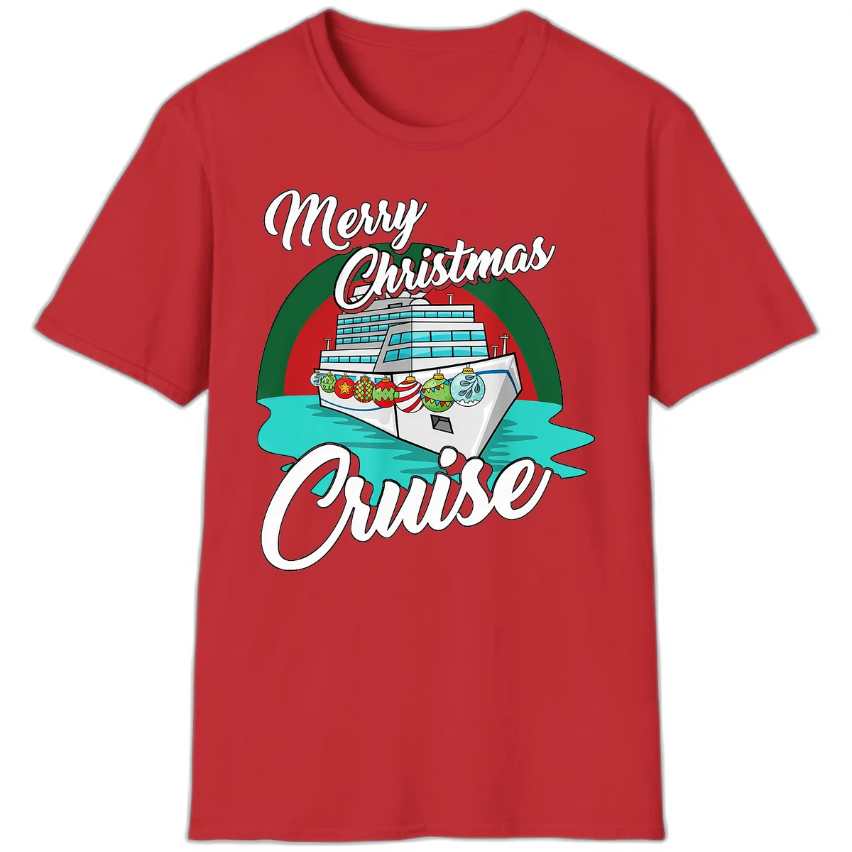 Merry Christmas Cruise T-Shirt in Red