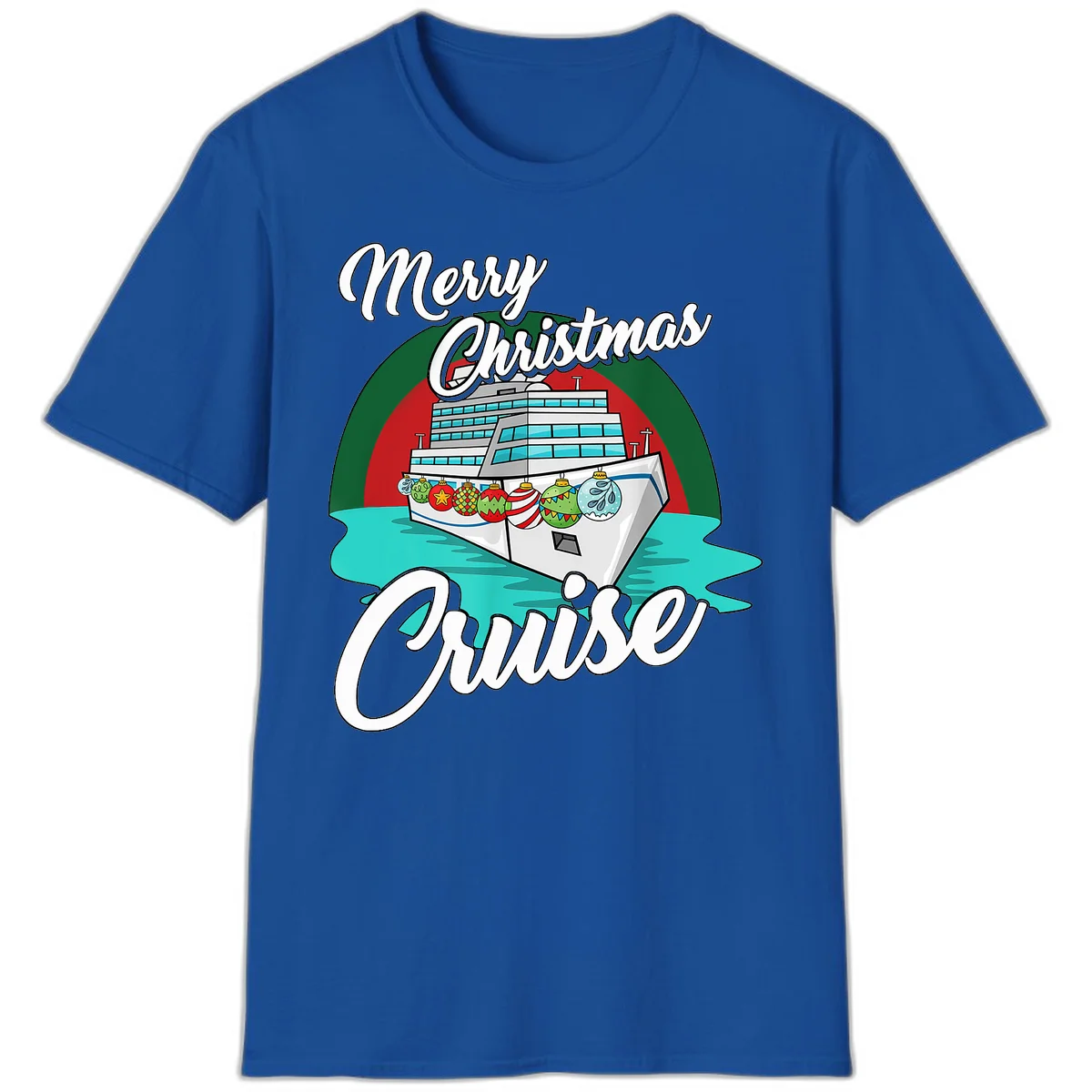 Merry Christmas Cruise T-Shirt in Royal