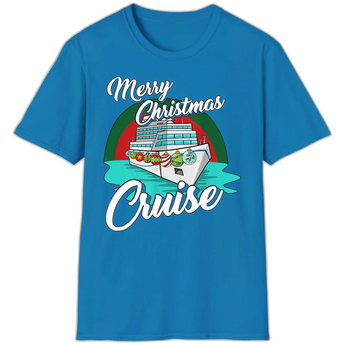 Merry Christmas Cruise T-Shirt in Sapphire