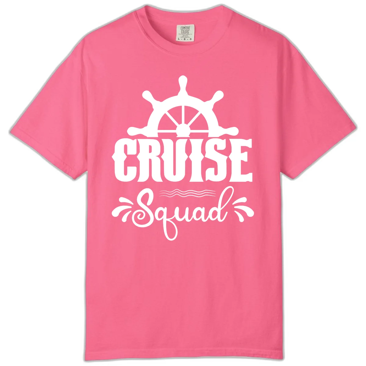 Cruise Squad Ship Wheel Comfort Color T-Shirt in Crunchberry