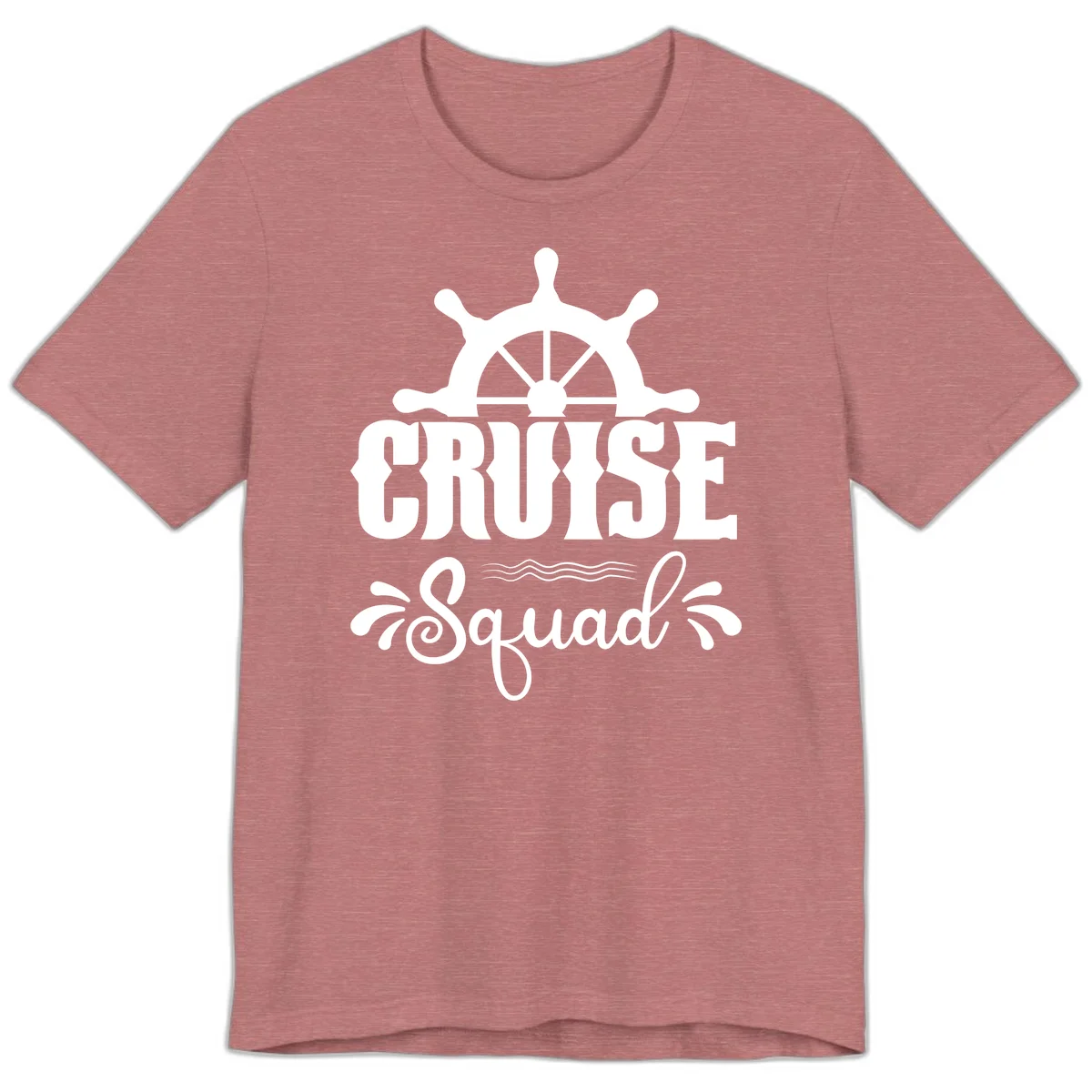 Cruise Squad Ship Wheel Premium T-Shirt in Heather Mauve