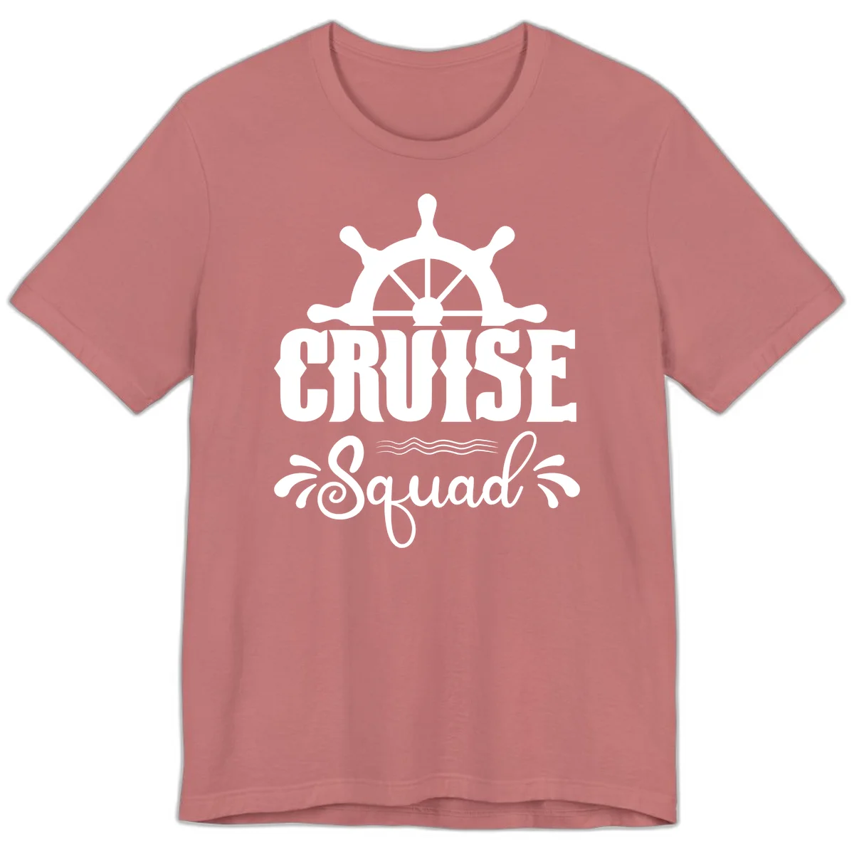 Cruise Squad Ship Wheel Premium T-Shirt in Mauve