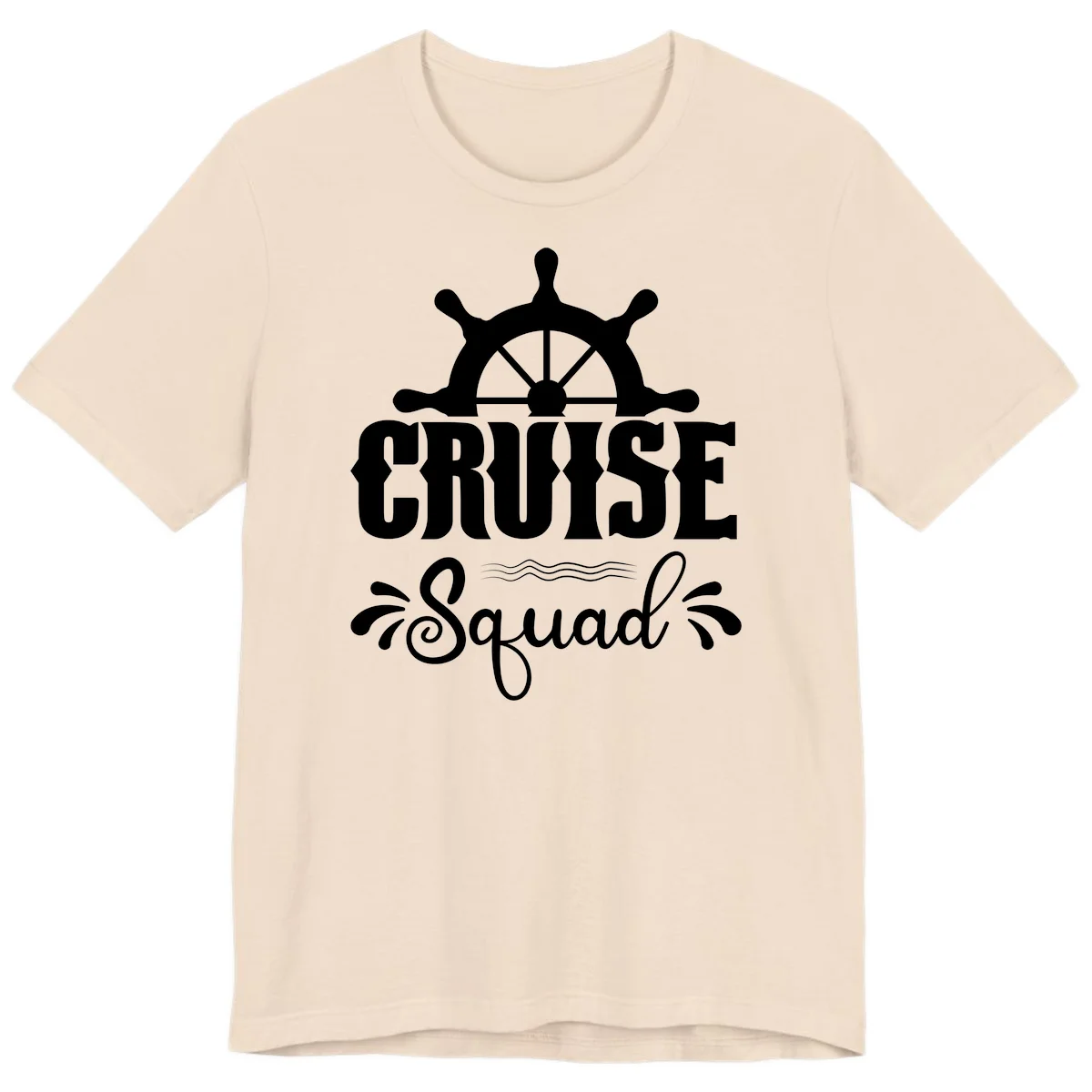 Cruise Squad Ship Wheel Premium T-Shirt in Soft Cream