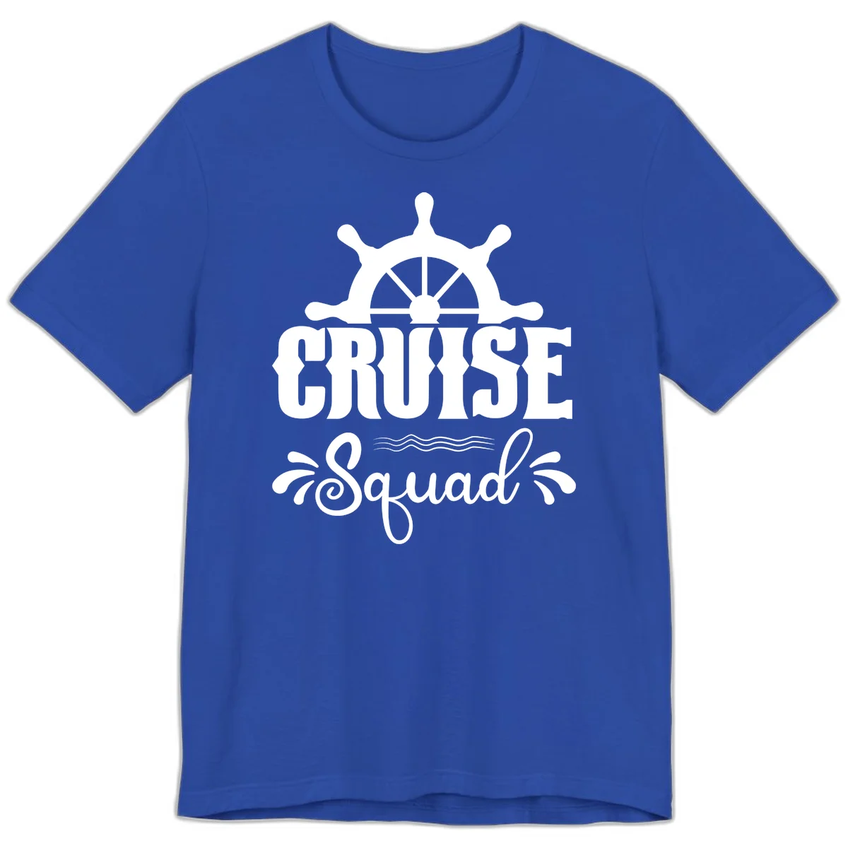 Cruise Squad Ship Wheel Premium T-Shirt in True Royal