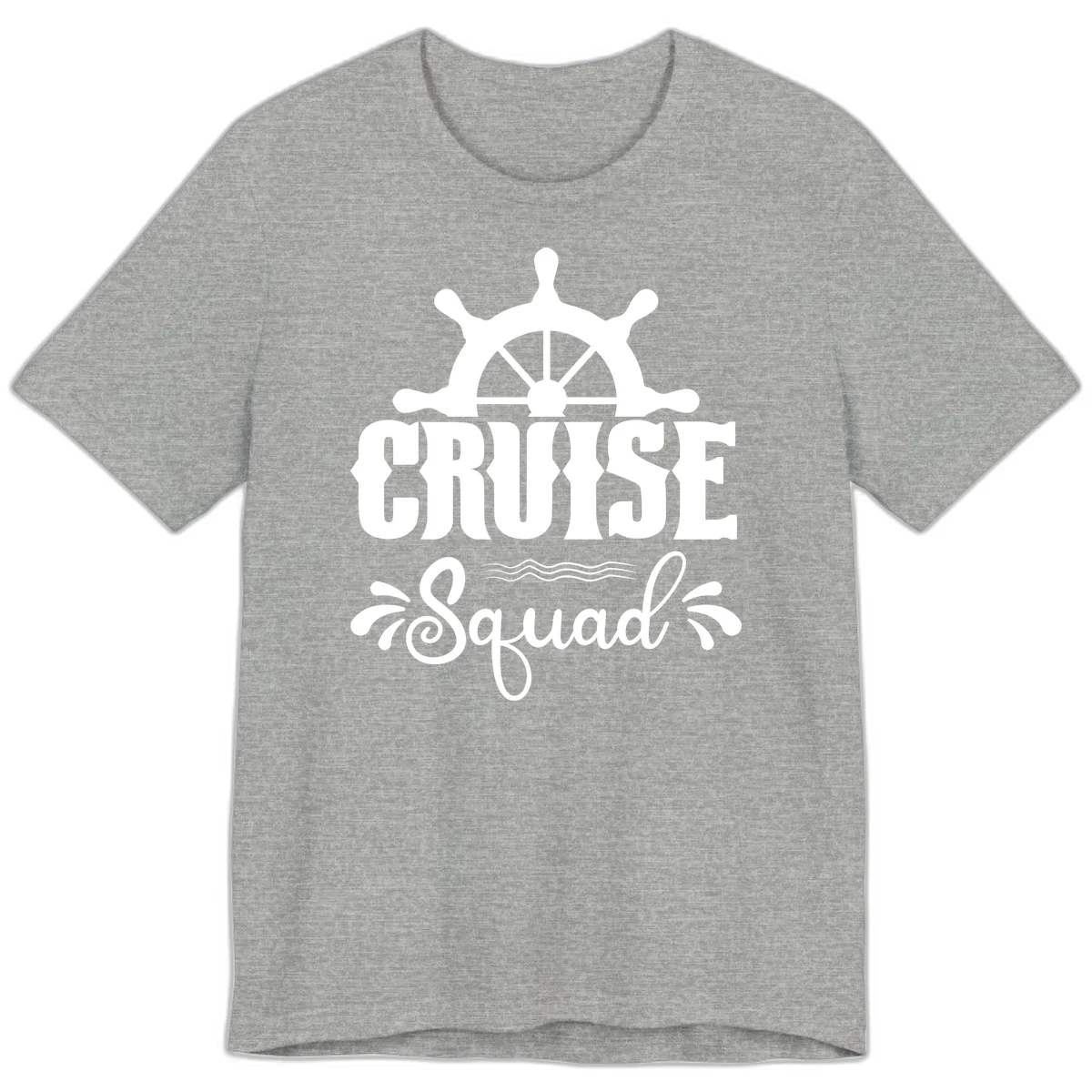 Cruise Squad Ship Wheel Premium T-Shirt in Athletic Heather