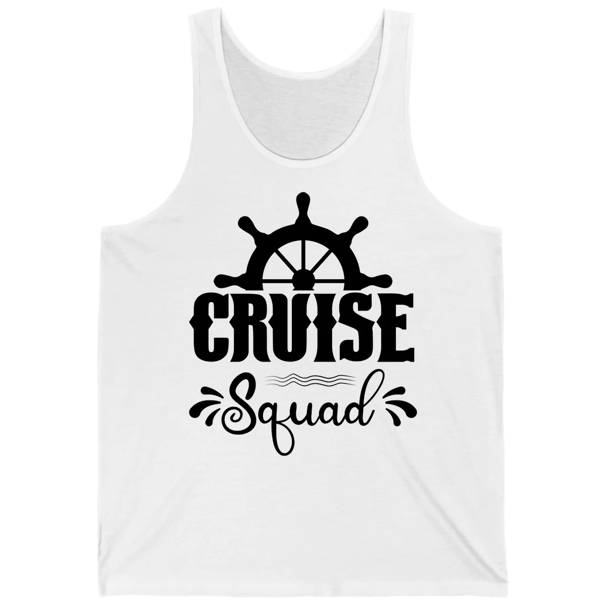 Cruise Squad Ship Wheel Group Tank Top in White