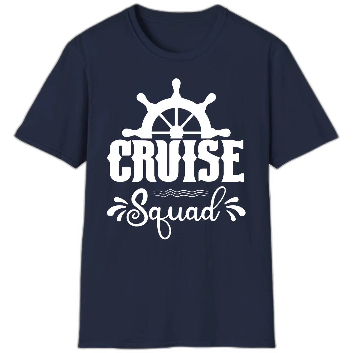 Cruise Squad Ship Wheel T-Shirt in Navy