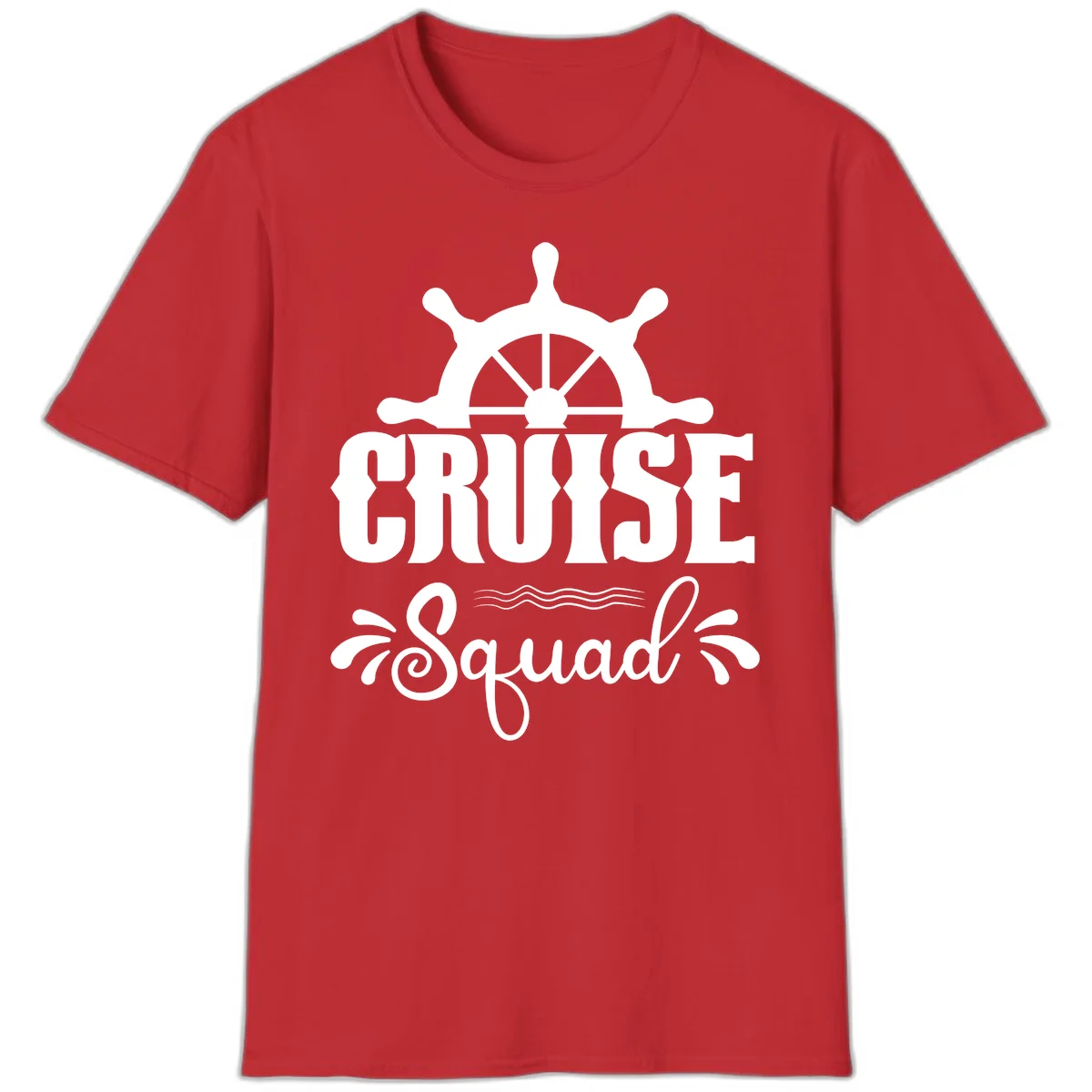 Cruise Squad Ship Wheel T-Shirt in Red