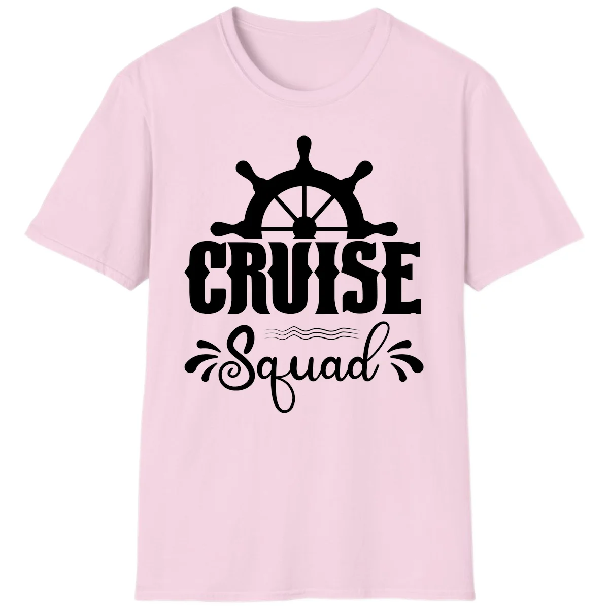 Cruise Squad Ship Wheel T-Shirt in Light Pink