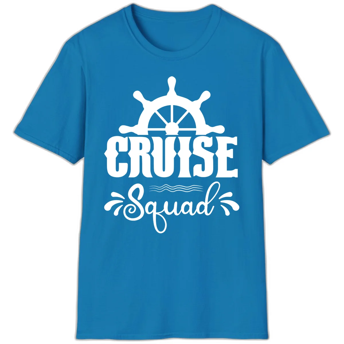Cruise Squad Ship Wheel T-Shirt in Sapphire