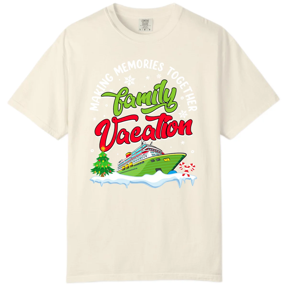 Family Vacation Cruise Ship Holiday Comfort Color in Ivory