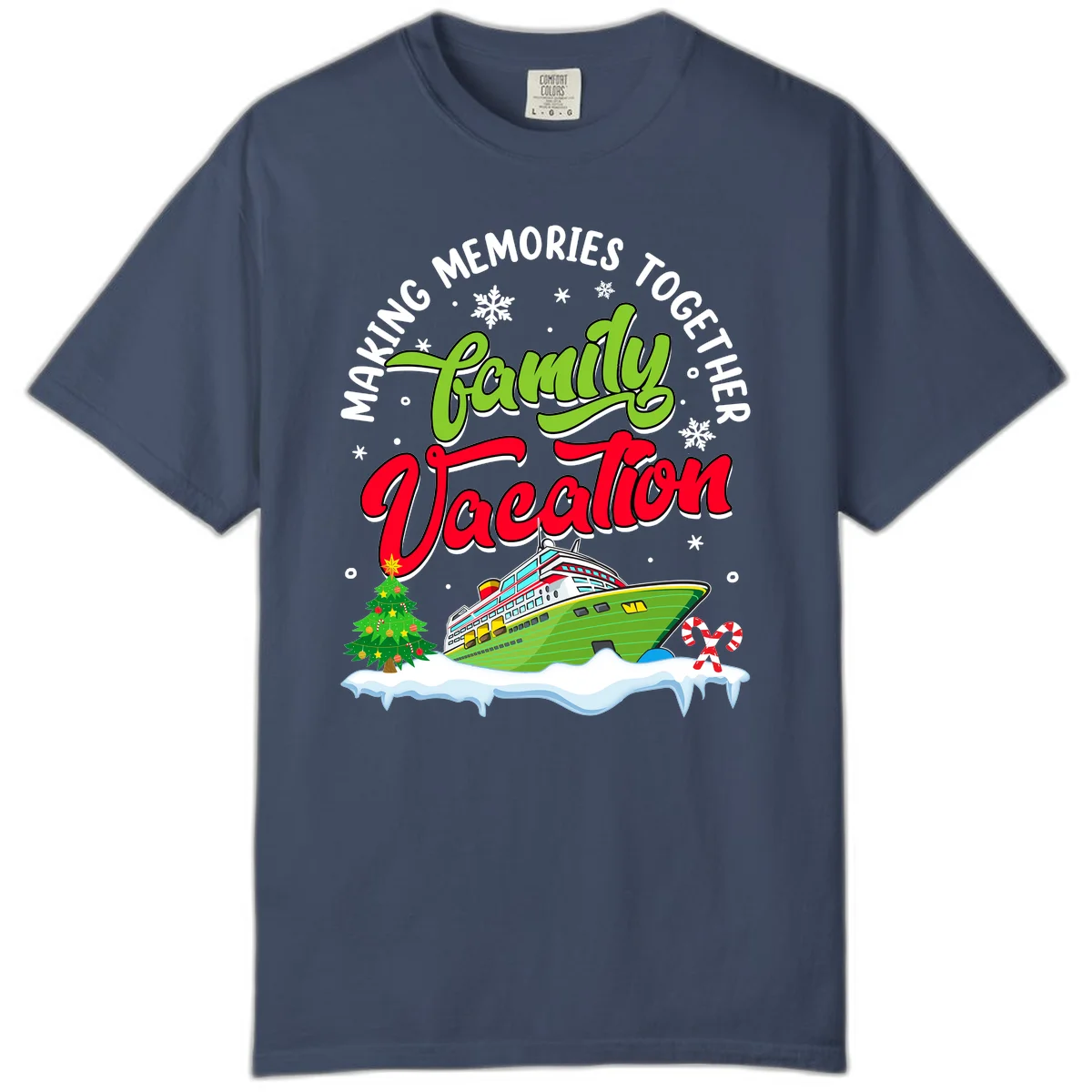 Family Vacation Cruise Ship Holiday Comfort Color in Midnight