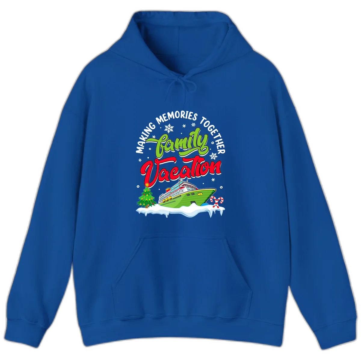 Family Vacation Cruise Ship Holiday Hoodie in Royal