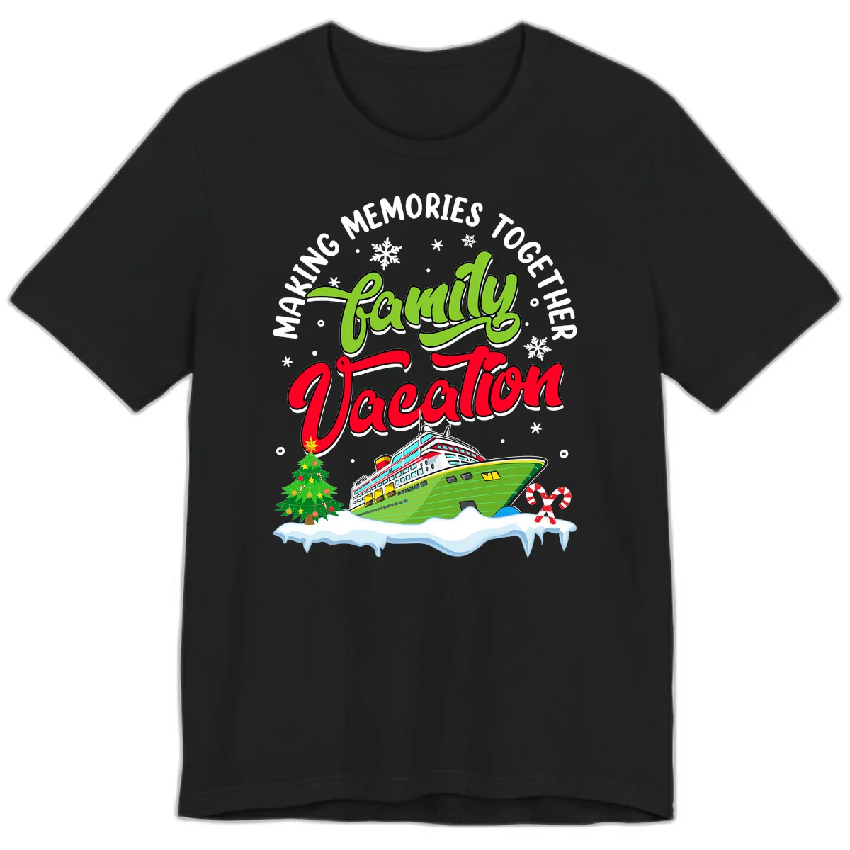 Family Vacation Cruise Ship Holiday Premium T-Shirt in Black