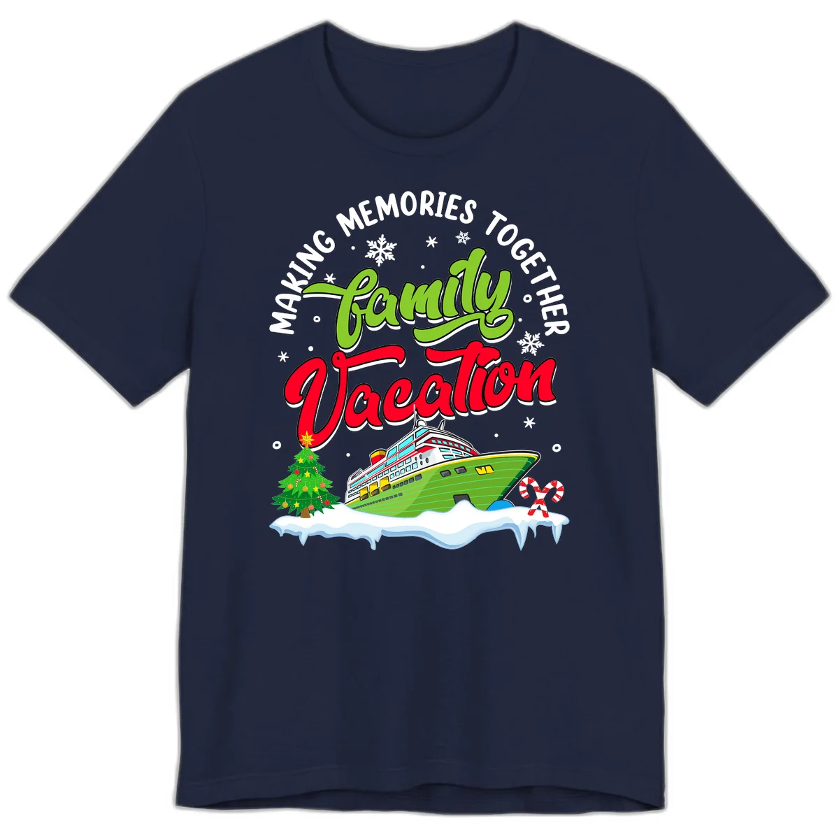 Family Vacation Cruise Ship Holiday Premium T-Shirt in Navy