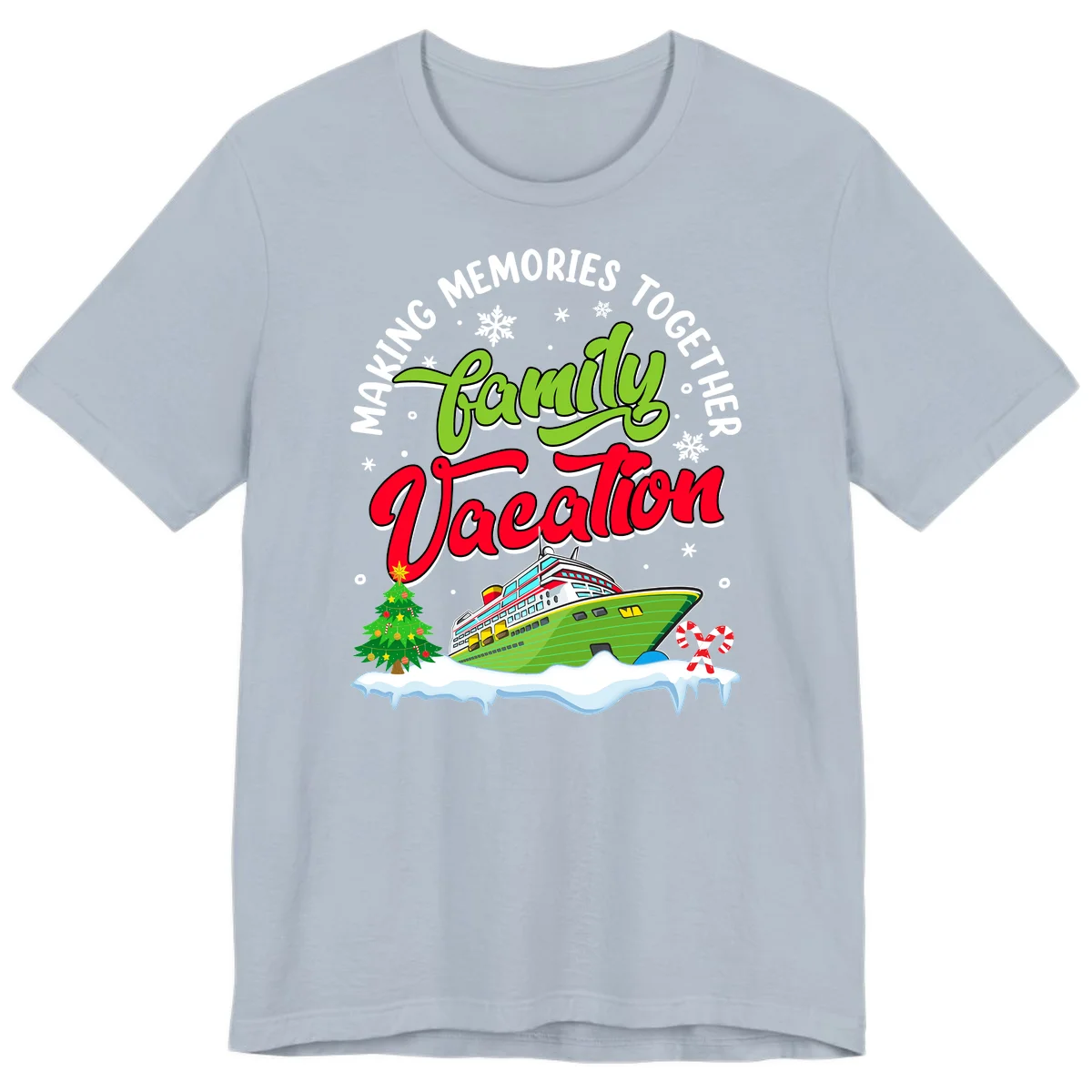 Family Vacation Cruise Ship Holiday Premium T-Shirt in Light Blue