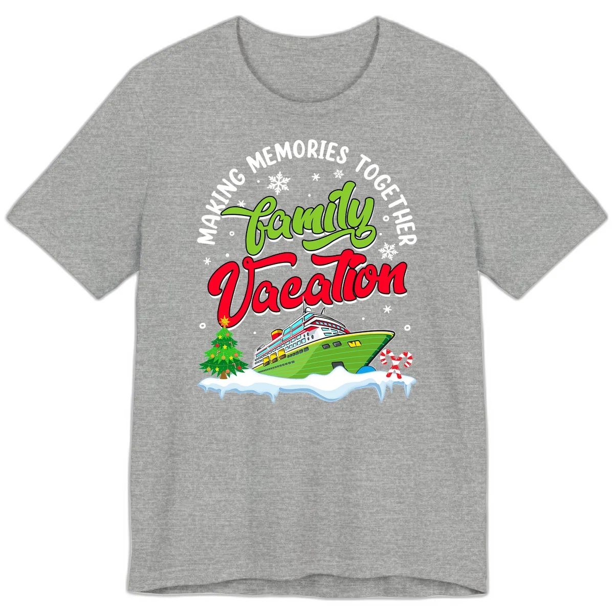 Family Vacation Cruise Ship Holiday Premium T-Shirt in Athletic Heather