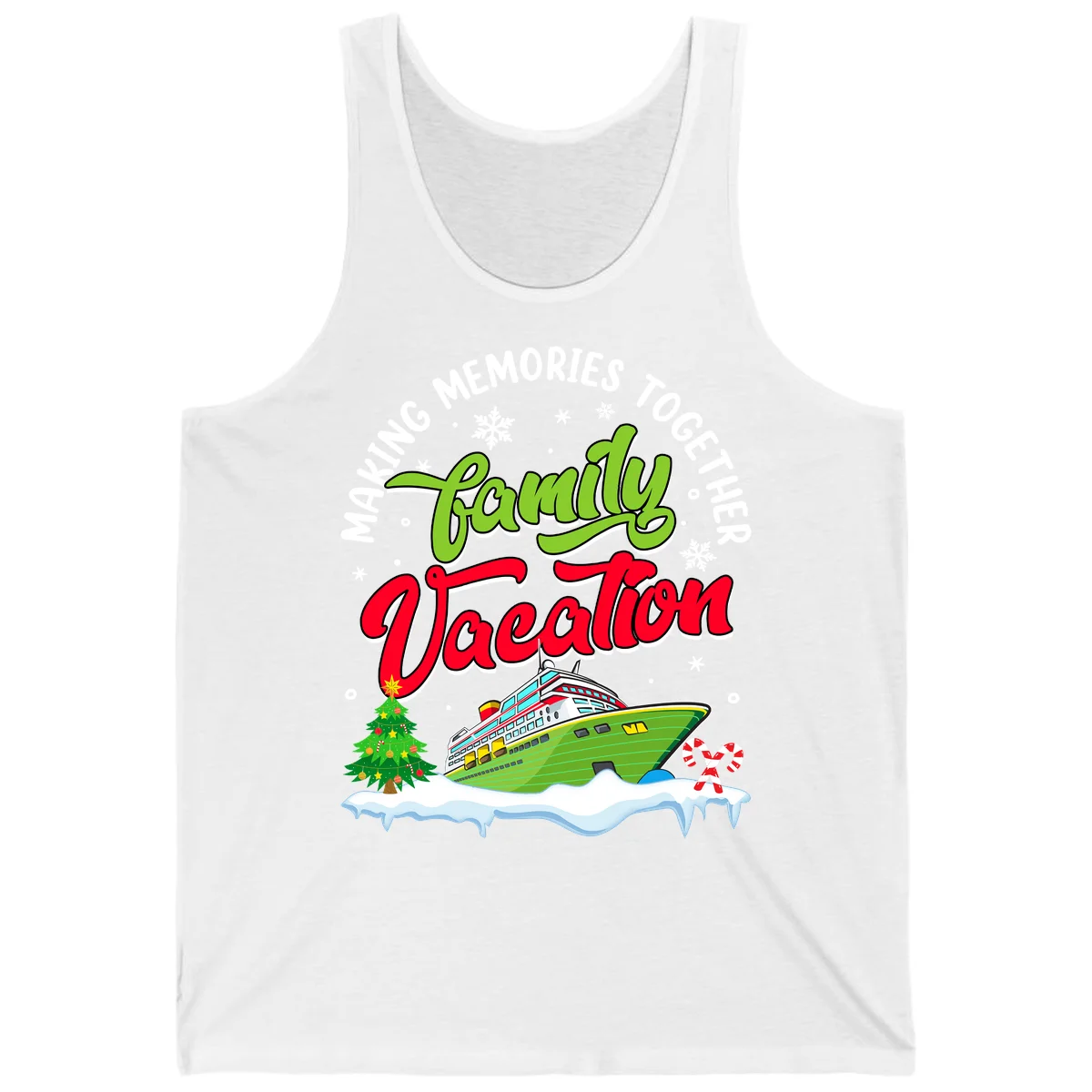 Family Vacation Cruise Ship Holiday Tank in White