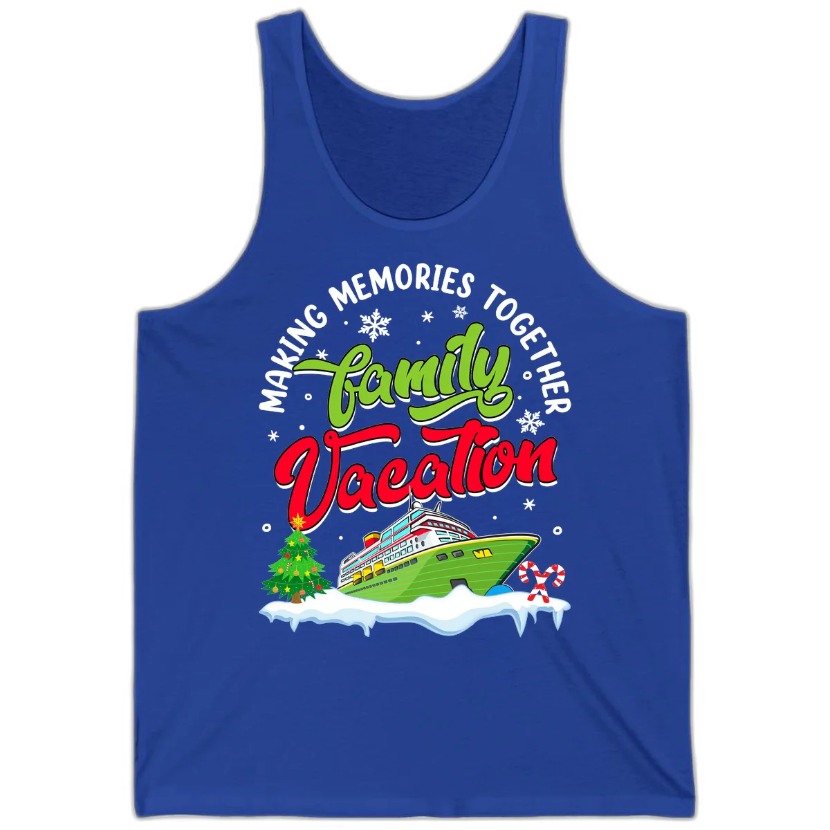 Family Vacation Cruise Ship Holiday Tank in True Royal