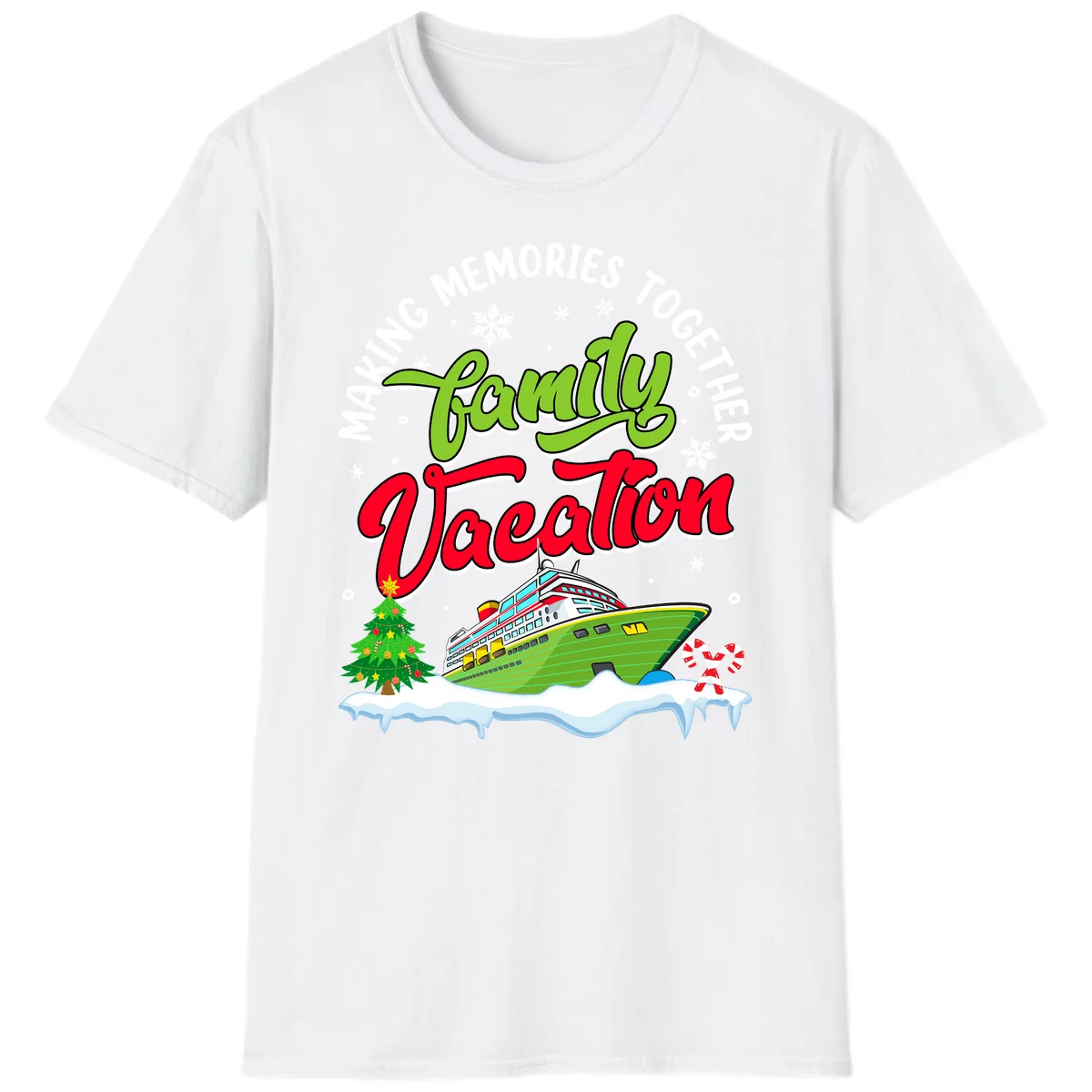 Family Vacation Cruise Ship Holiday T-Shirt in White