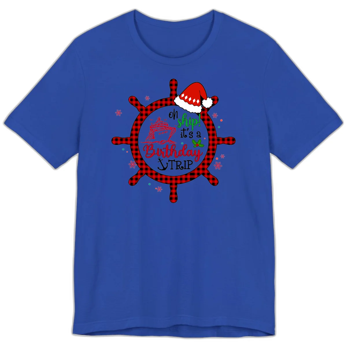 Oh Ship Birthday Cruise Trip Premium T-Shirt in True Royal
