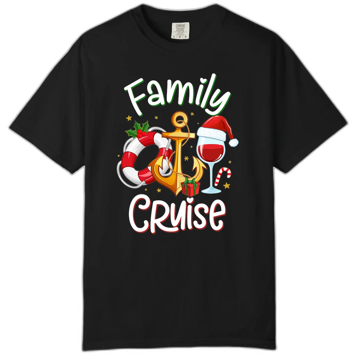 Family Cruise Nautical Holiday Comfort Color in Black