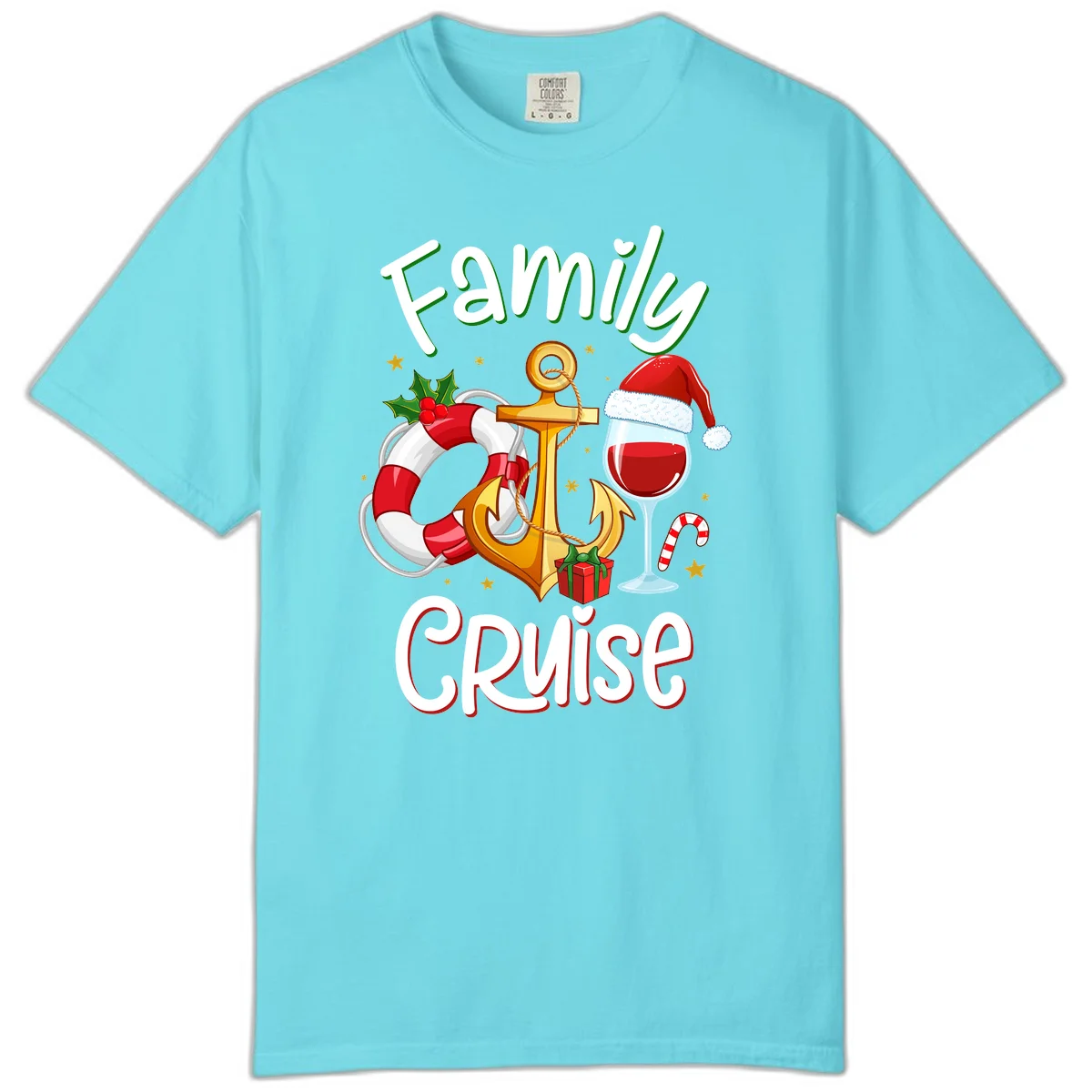 Family Cruise Nautical Holiday Comfort Color in Lagoon Blue
