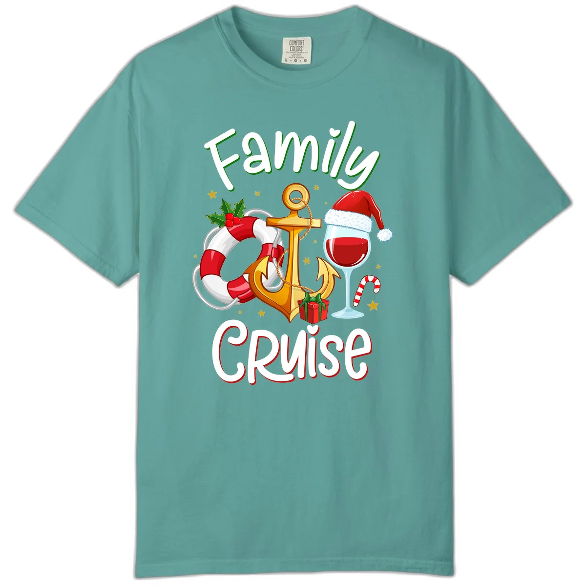 Family Cruise Nautical Holiday Comfort Color in Seafoam