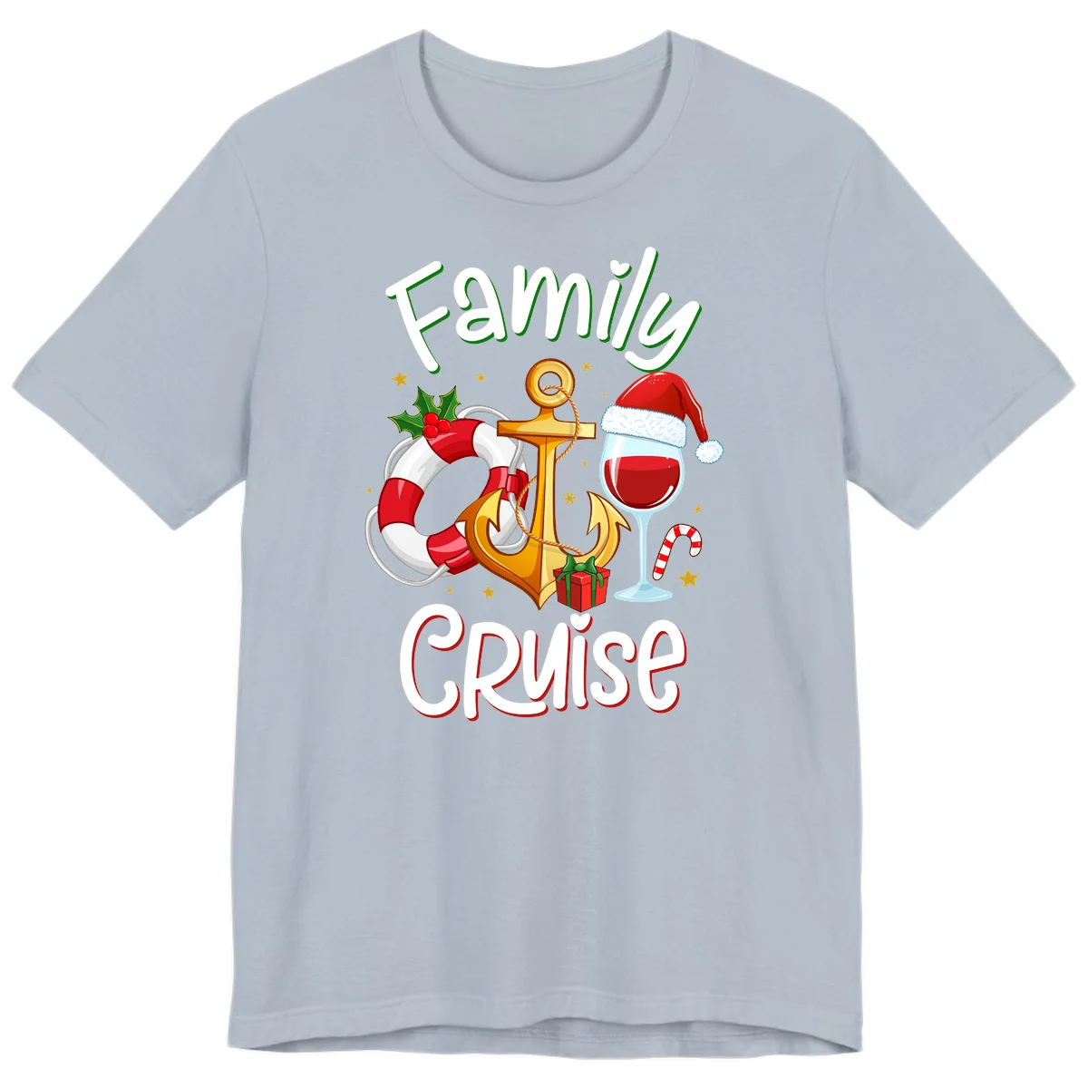 Family Cruise Nautical Holiday Premium T-Shirt in Light Blue