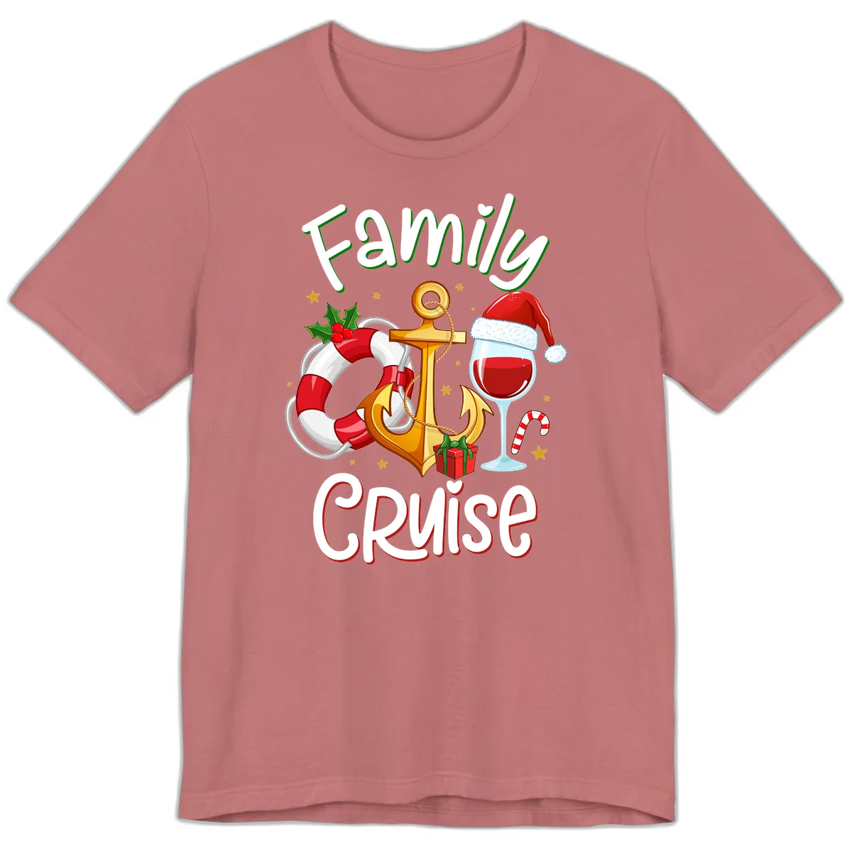 Family Cruise Nautical Holiday Premium T-Shirt in Mauve