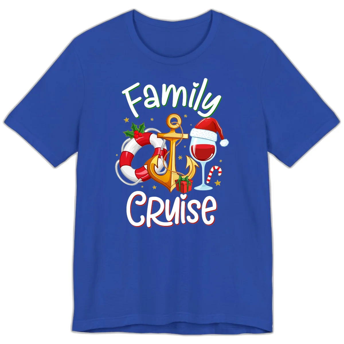 Family Cruise Nautical Holiday Premium T-Shirt in True Royal